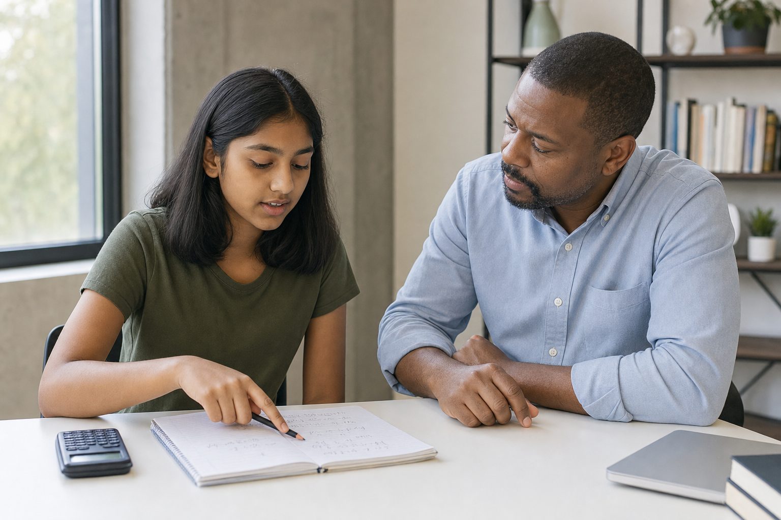 Student receiving one-on-one academic tutoring support