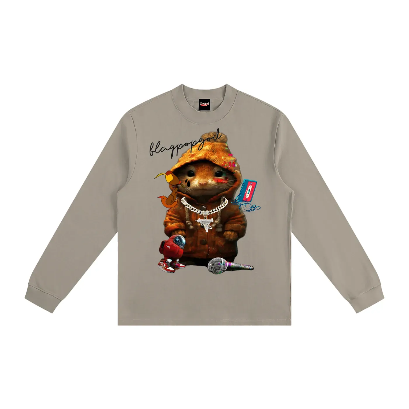 M.C./Essential Non-Shrink Mock Neck Sweatshirt