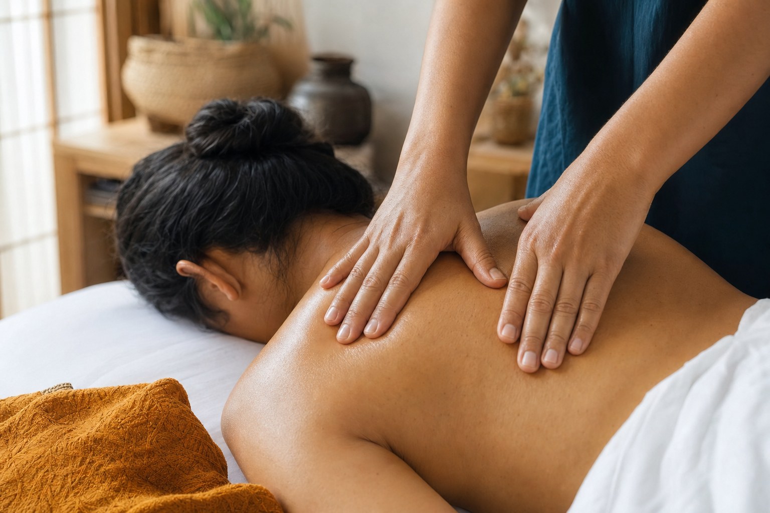Thoughtful hands-on therapeutic massage in a private treatment room