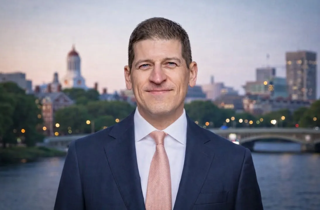 David Solet in front of the Boston skyline, published with Wilmington Apple coverage of police-union endorsements