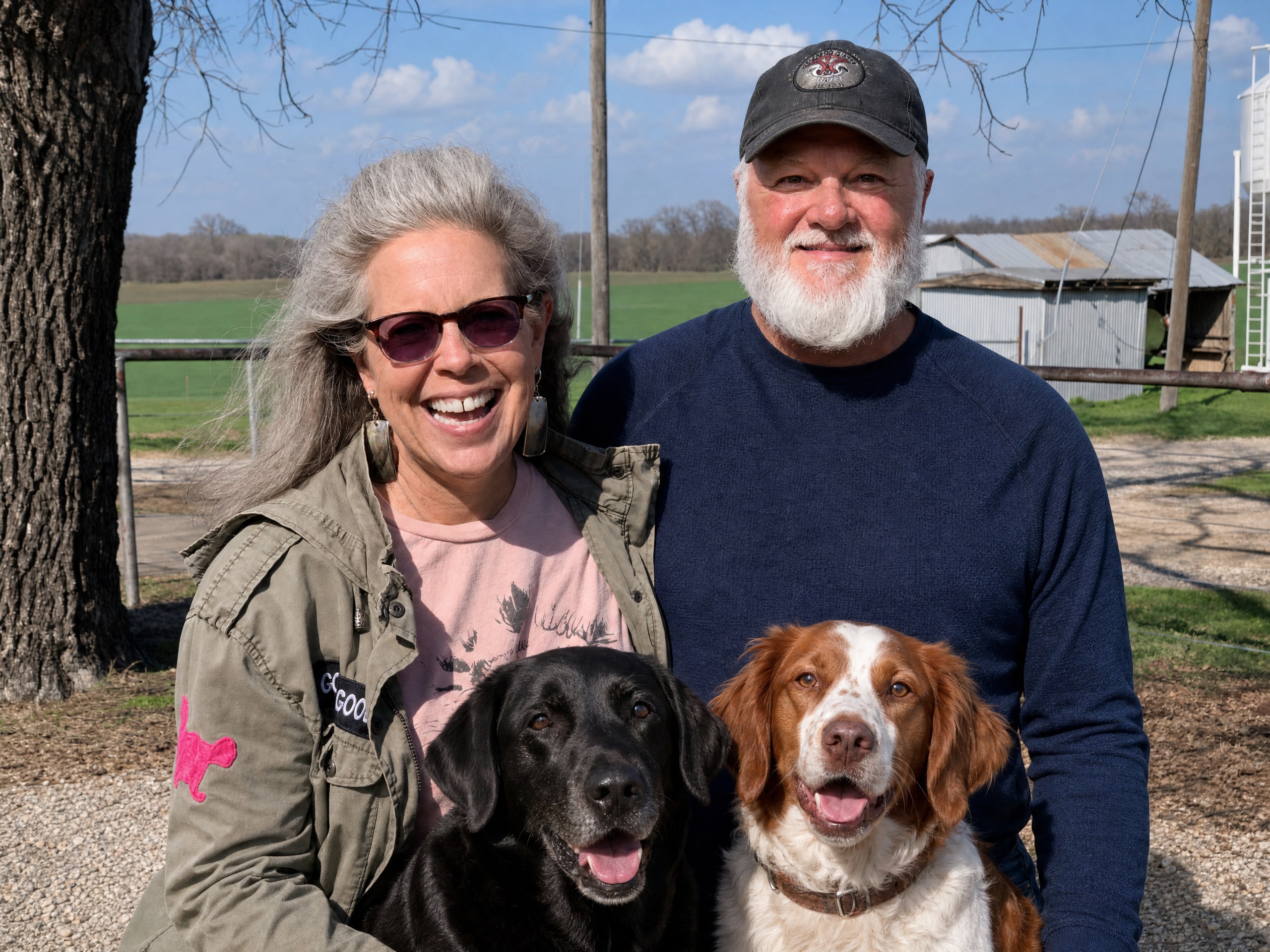 Donna, Kirk, Libby, and Ranger enjoying time together outdoors
