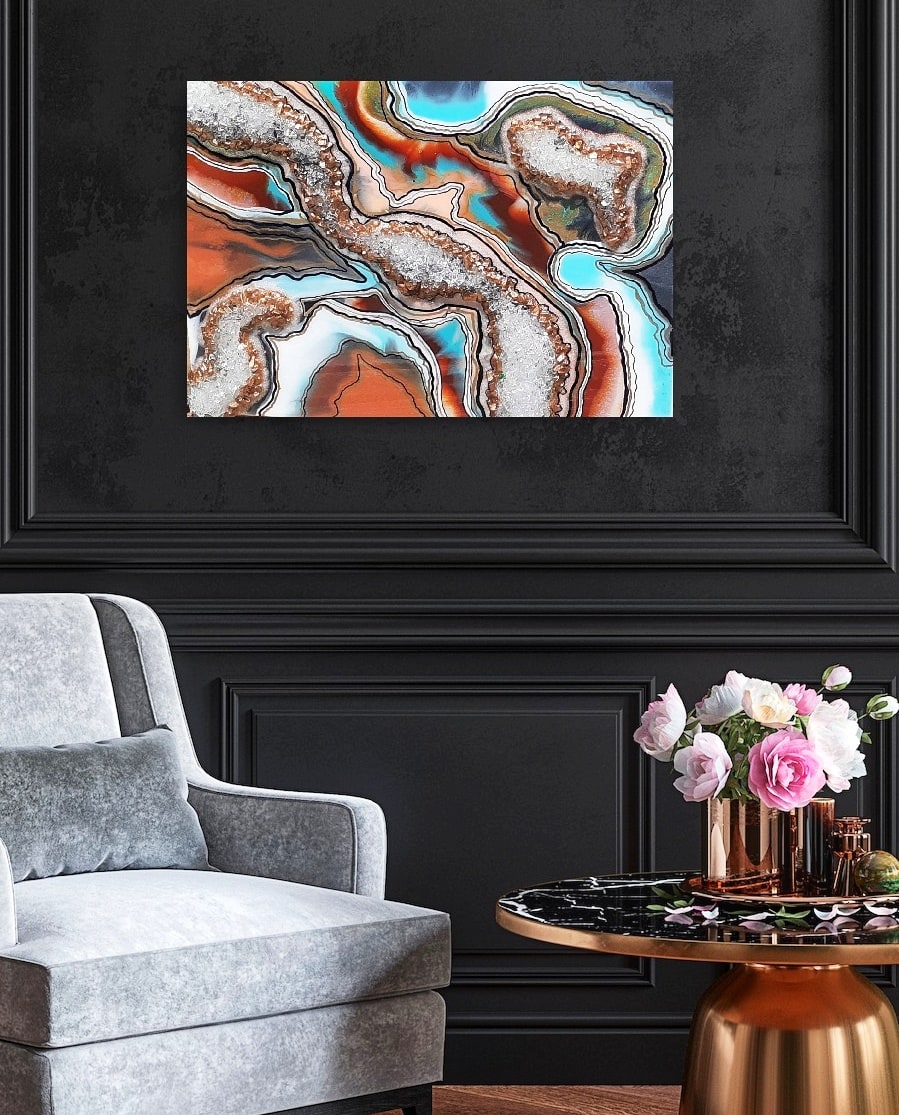 Divine Flow handmade geode art