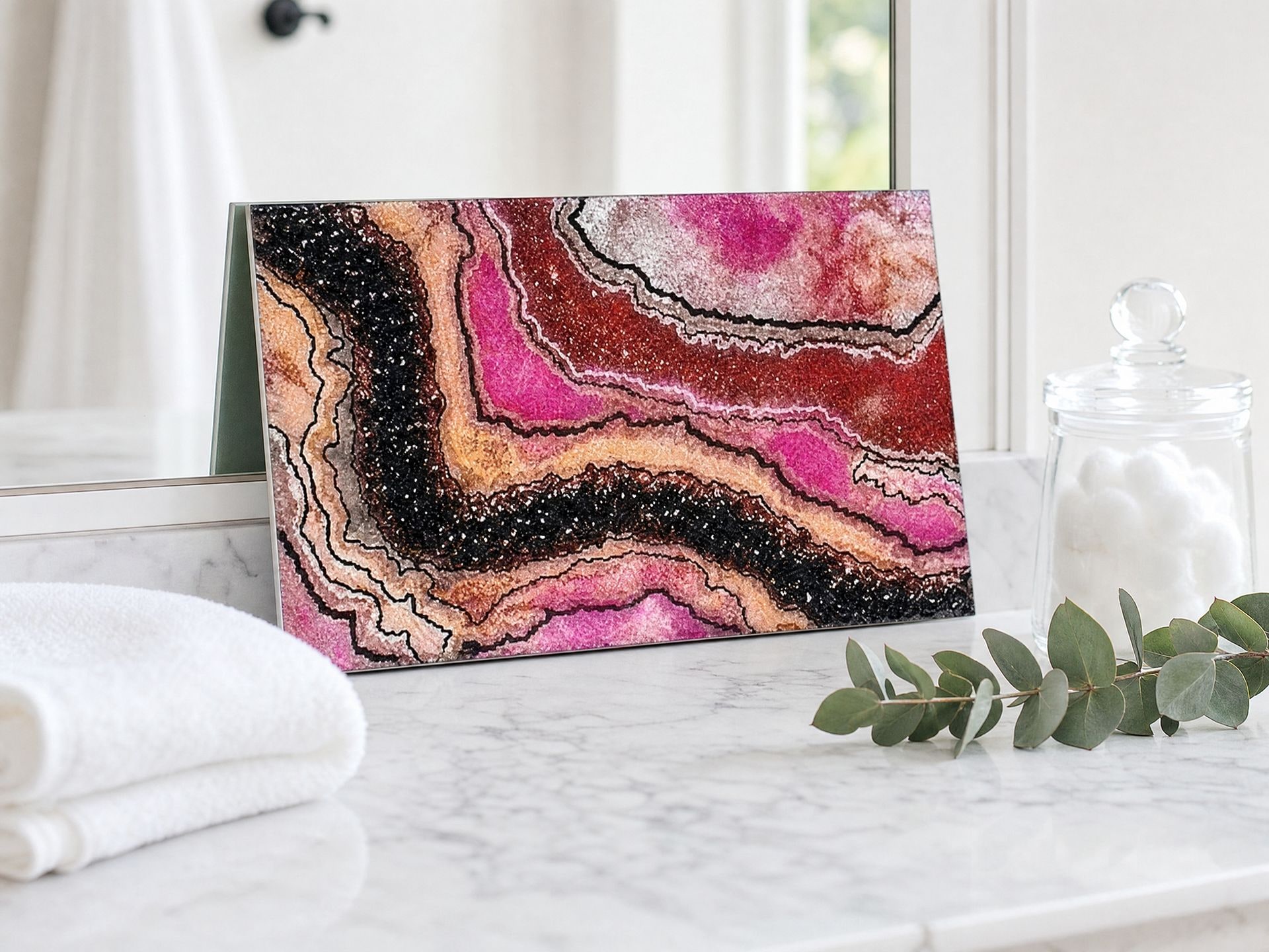 Geode of Joy handmade geode art, view 3