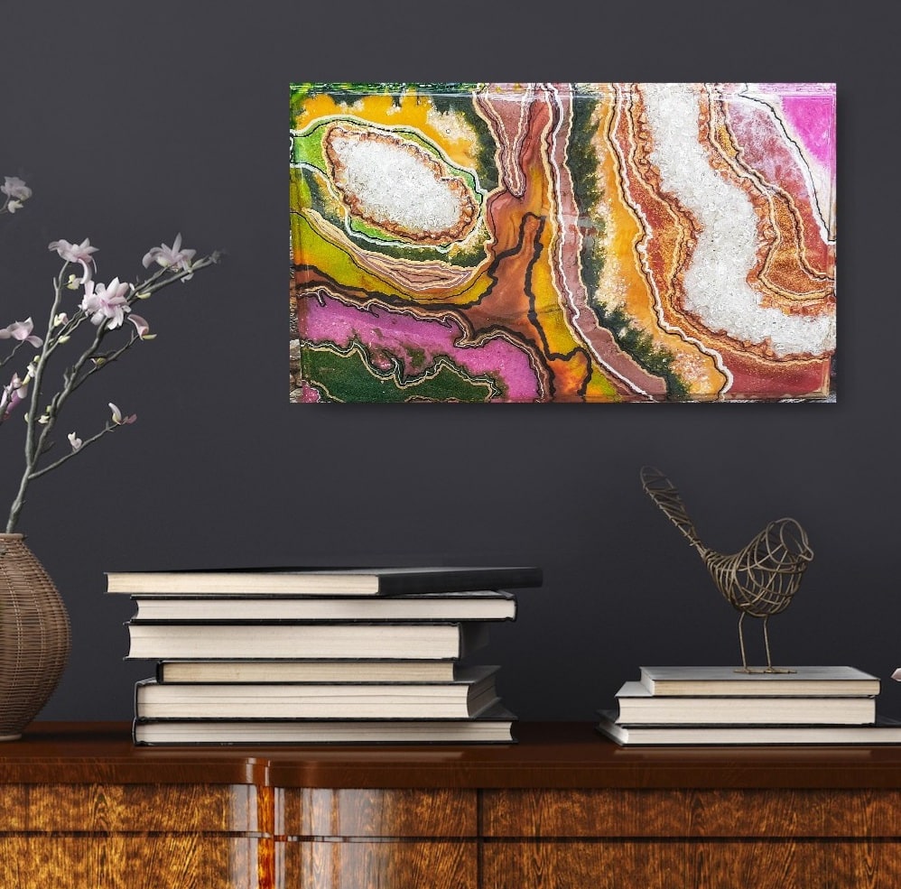 Layers of Grace handmade geode art, view 2