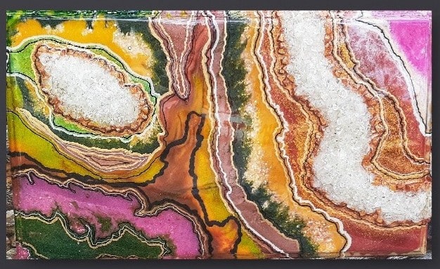 Layers of Grace handmade geode art, view 4