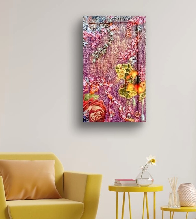 Harvest Grace original mixed-media artwork, view 3