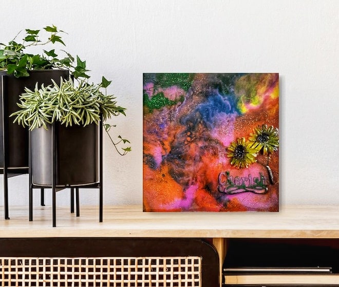 Cherished handmade resin artwork