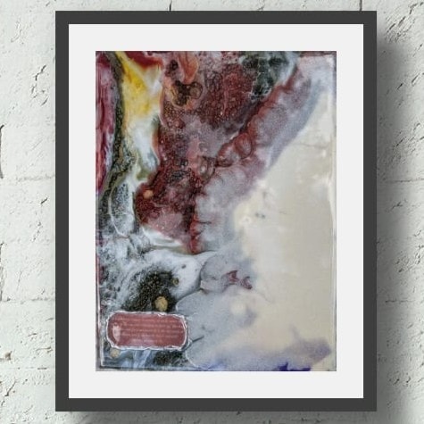 Every Creature Worships handmade resin artwork, view 4