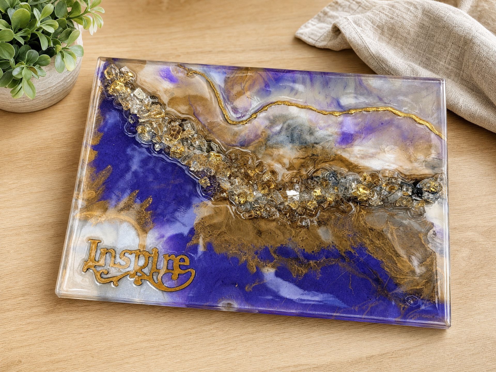 Inspired by Grace handmade resin artwork, view 2