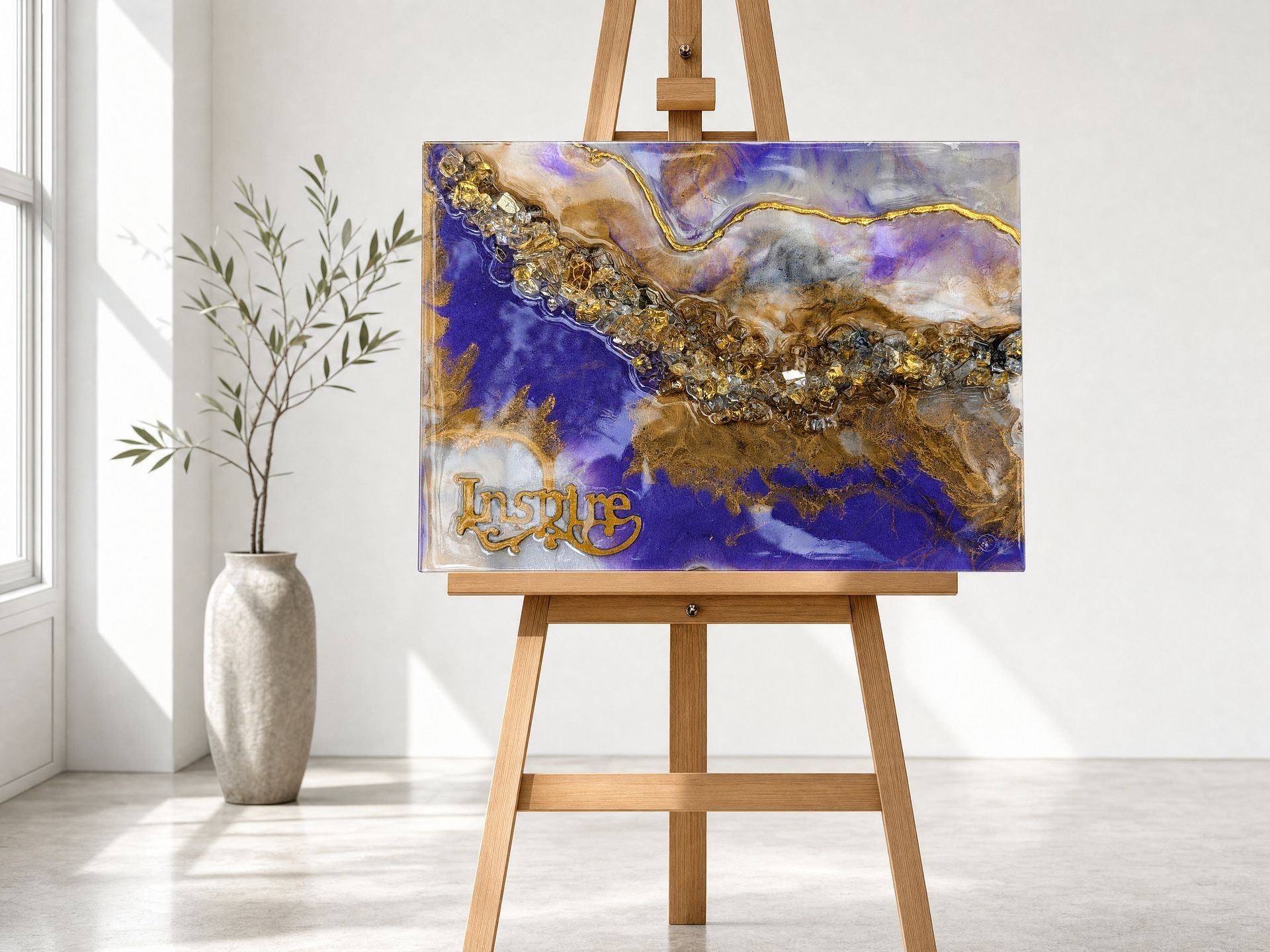 Inspired by Grace handmade resin artwork, view 3