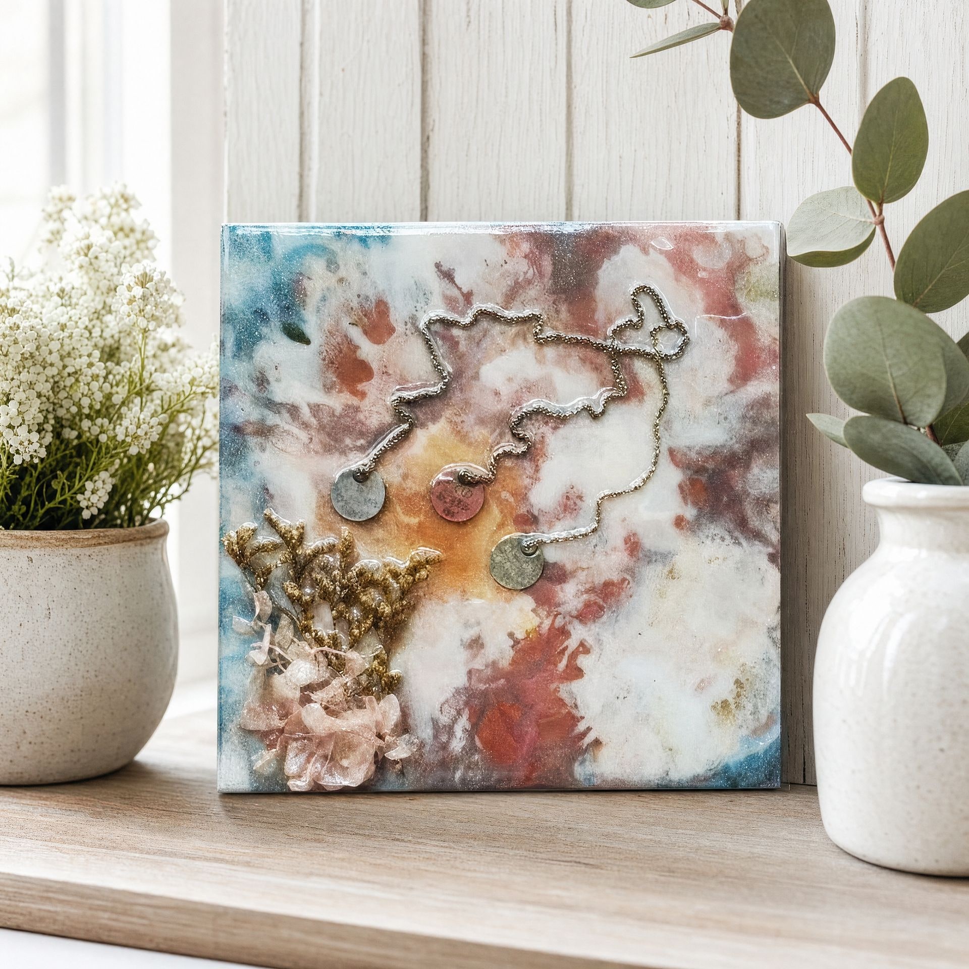 Jewels of Grace handmade resin artwork, view 4