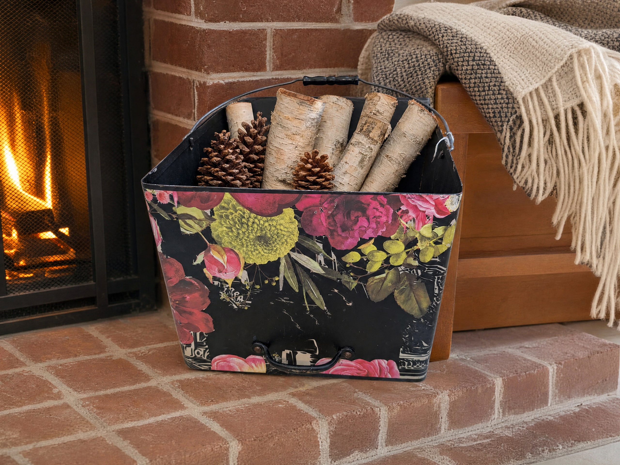 Vintage Coal Bucket Upcycled décor, view 2
