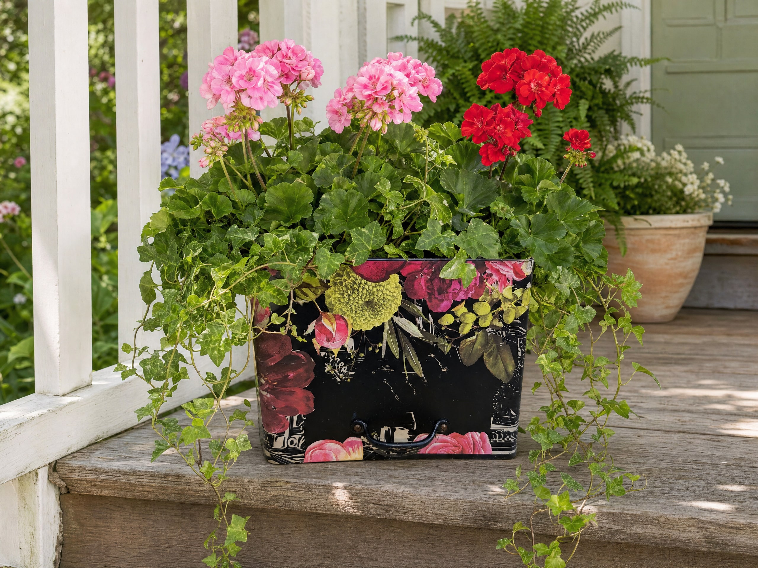 Vintage Coal Bucket Upcycled décor, view 3