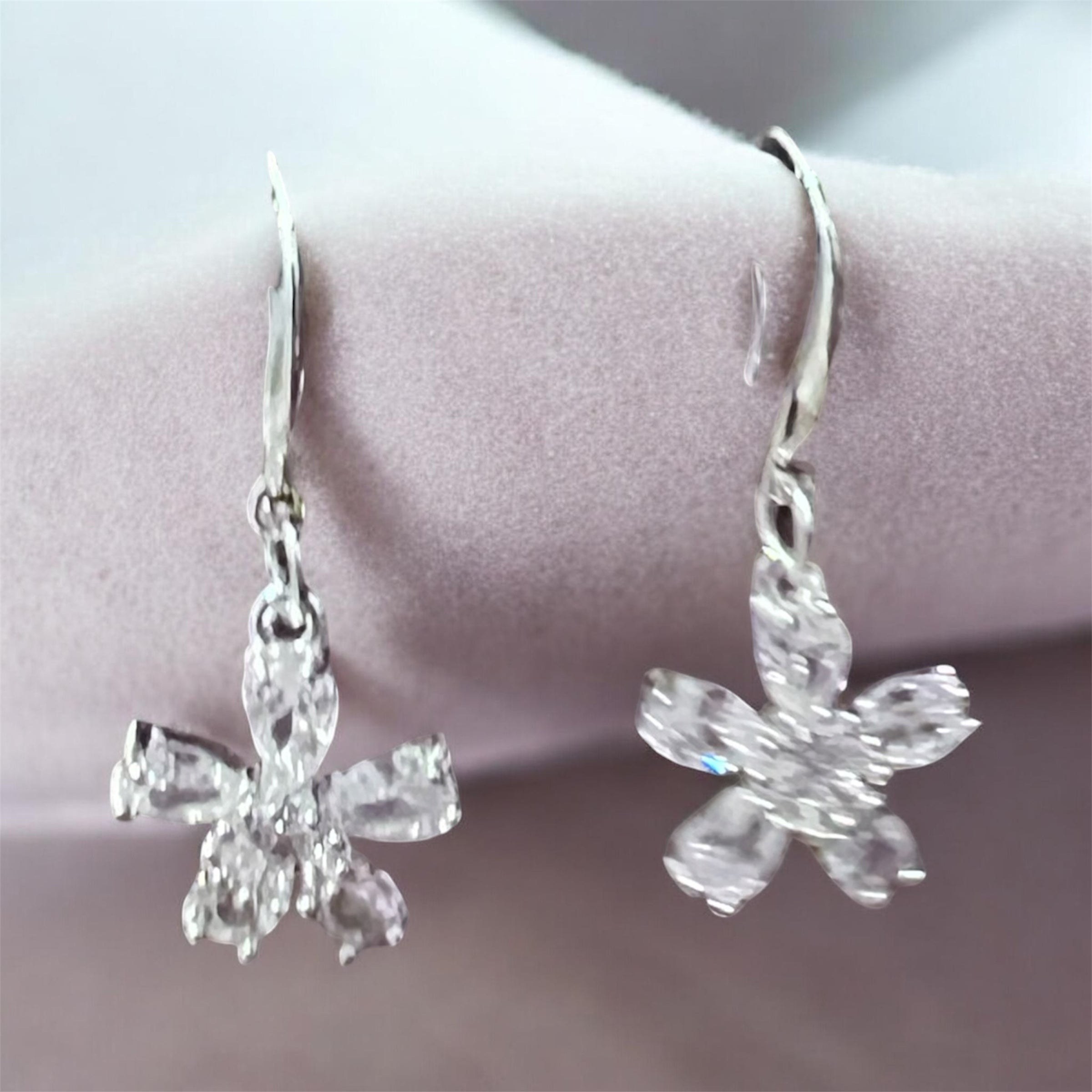 Sterling silver zircon earrings from A Gift From Ethan