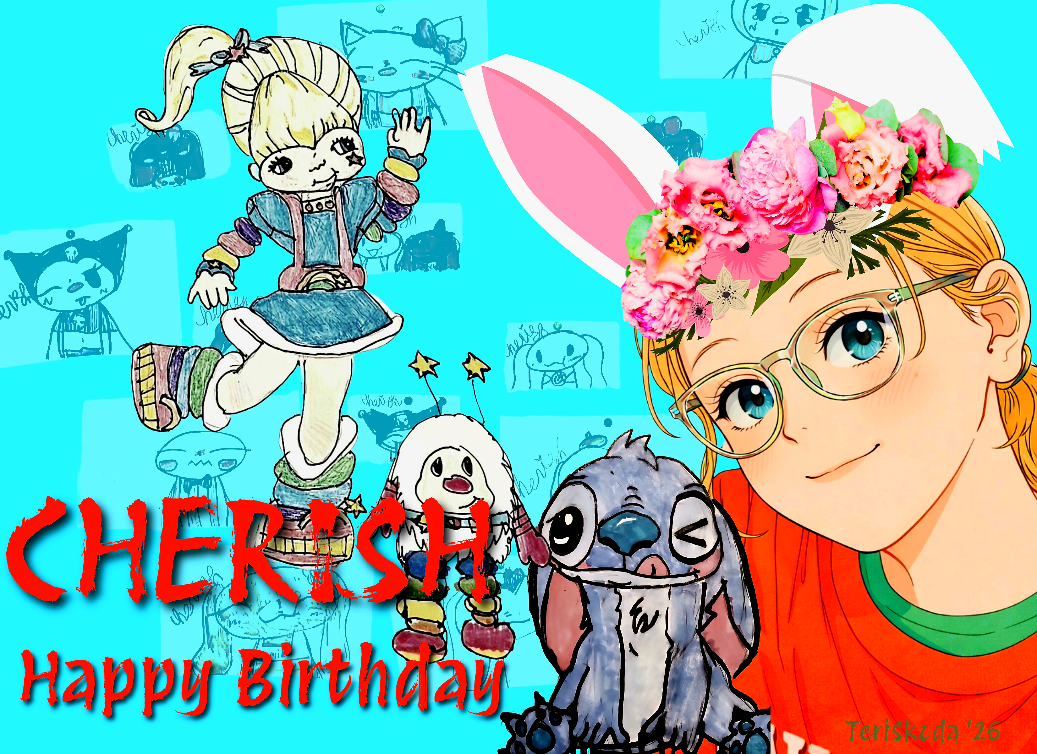 Custom birthday celebration artwork