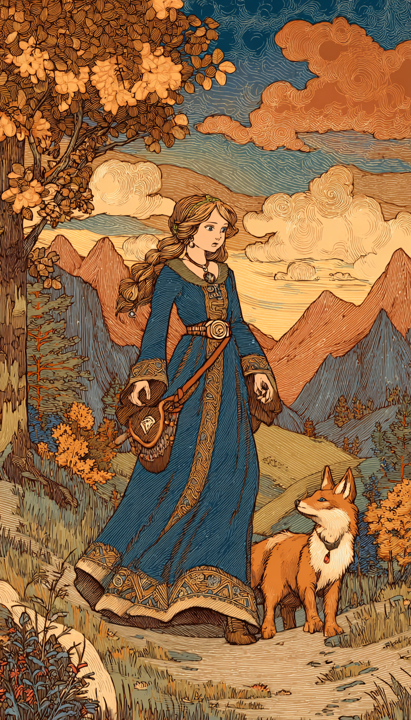 Vintage-inspired custom portrait illustration