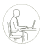 Desk-bound professionals illustration