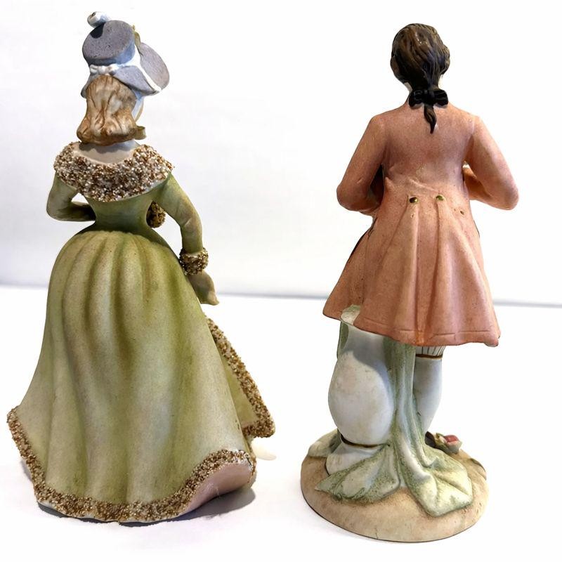 Lefton China Figurines – Victorian Couple KW457 – Hand Painted Porcelain, Made in Japan, view 4