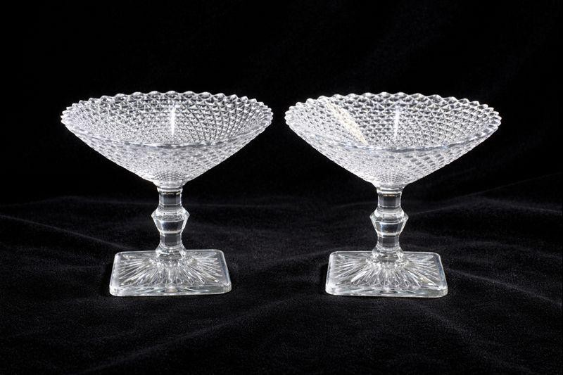 Diamond Point Dessert Compotes with Square Base — Set of 2, view 5