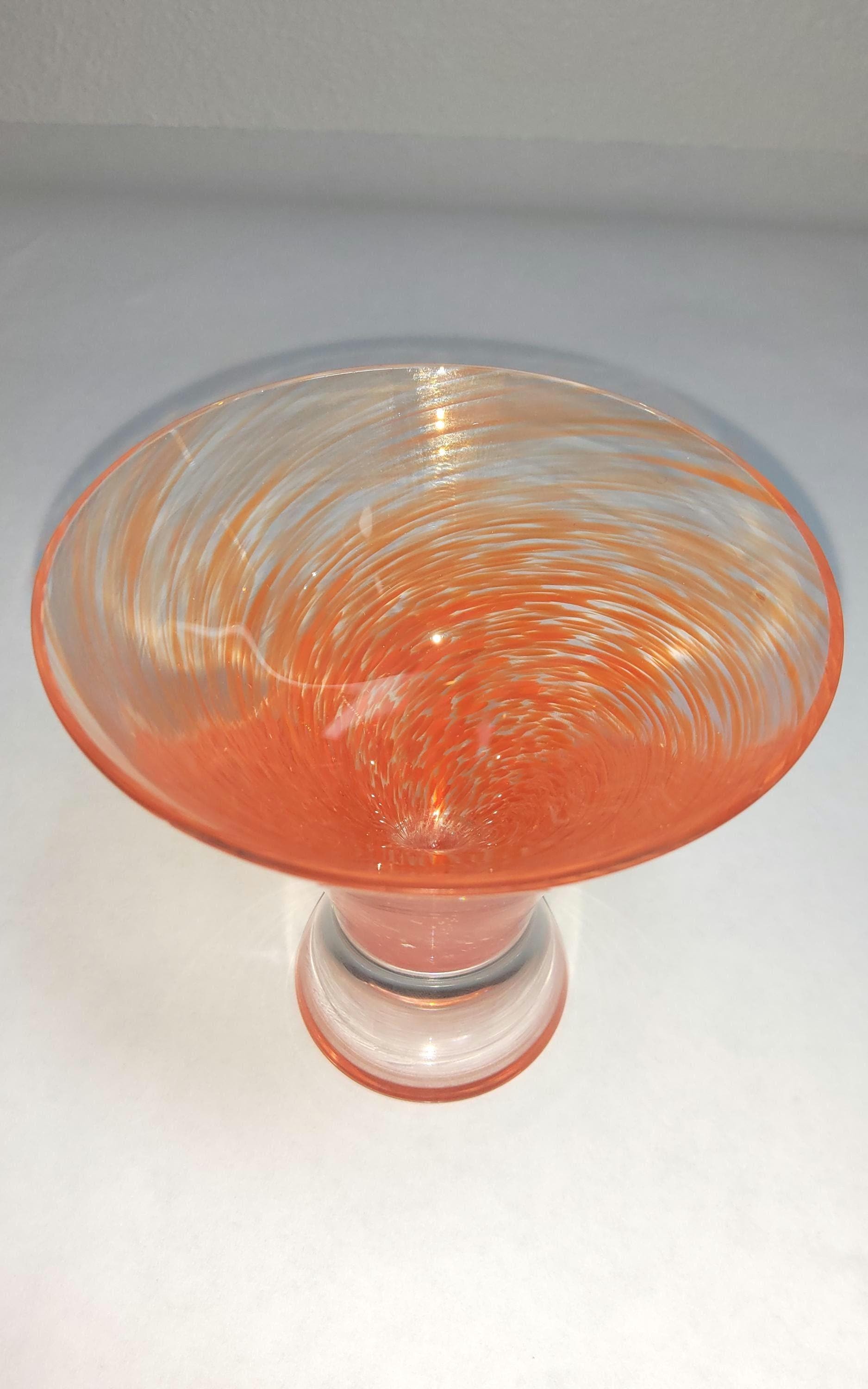 Vintage Dansk Spectra Martini Set | Art Deco Orange Glass Barware, view 1