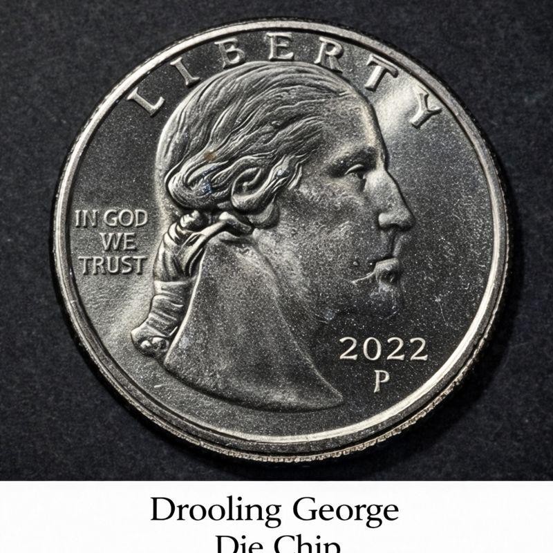 2022-P Sally Ride Quarter: "Drooling George" Error & Ghost Comet Tail, view 1