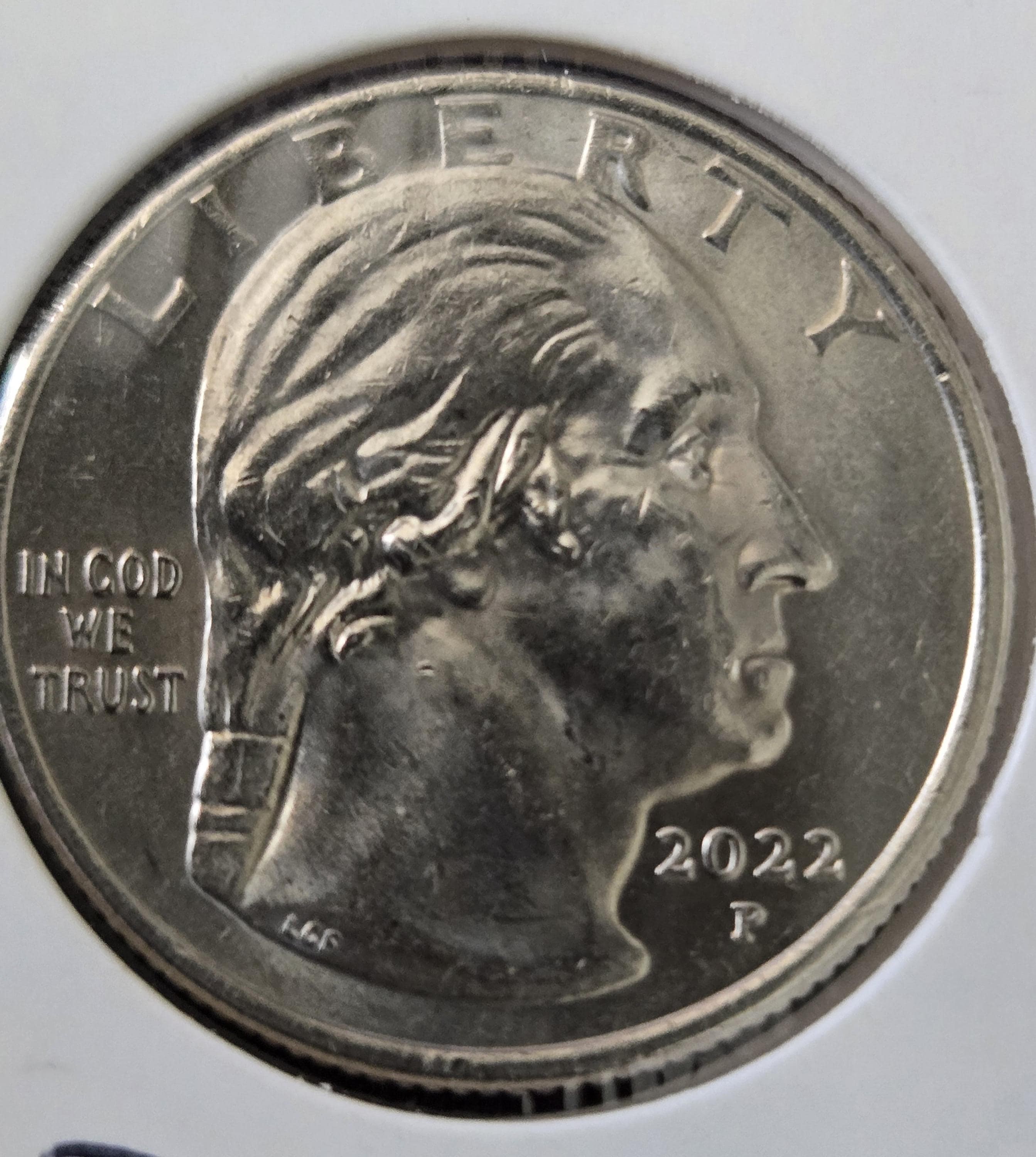 2022-P Sally Ride Quarter: "Drooling George" Error & Ghost Comet Tail, view 3