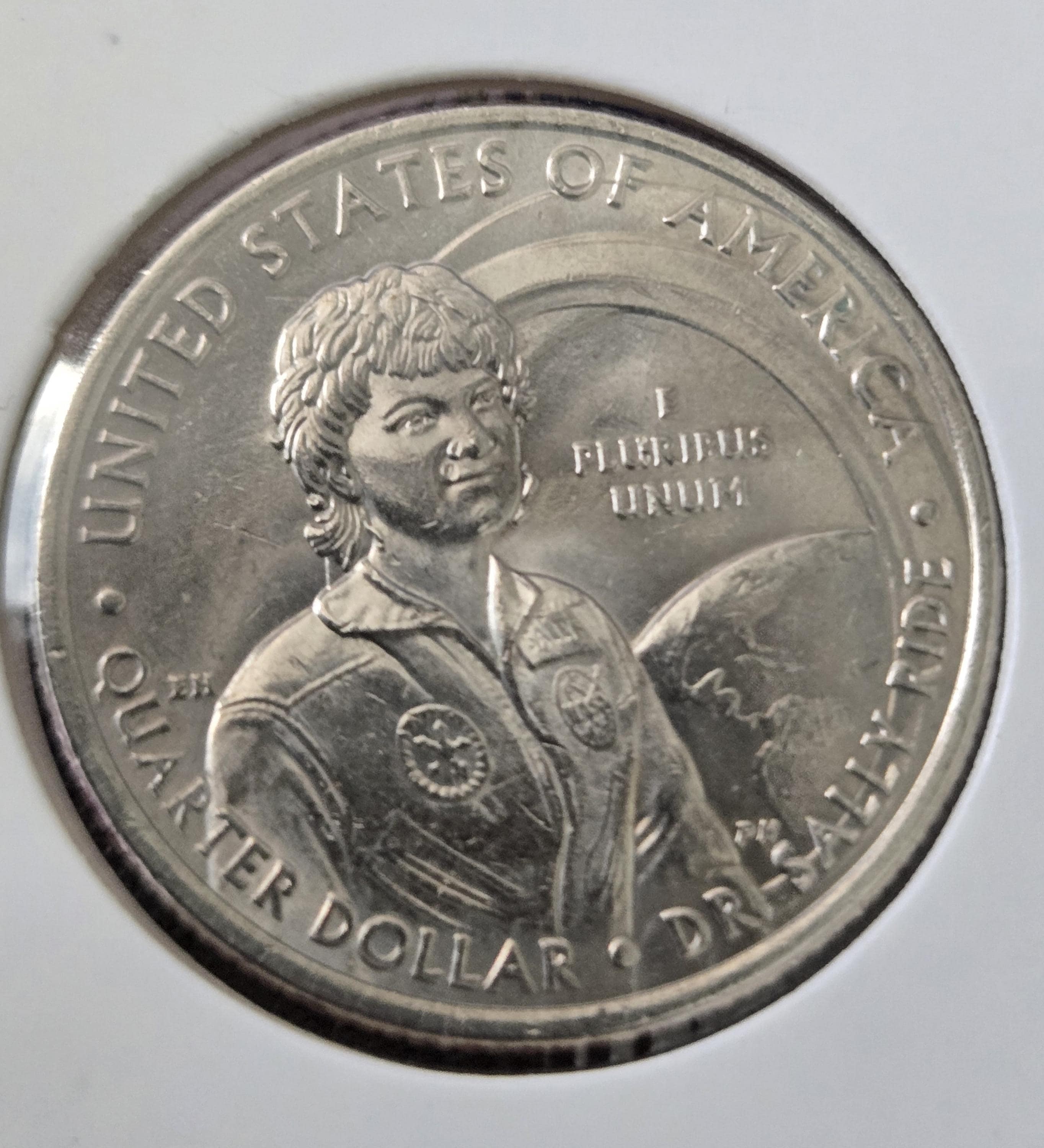 2022-P Sally Ride Quarter: "Drooling George" Error & Ghost Comet Tail, view 4