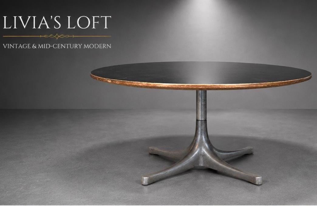 George Nelson for Herman Miller – Mid-Century Modern Round Low Pedestal Table
