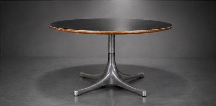 George Nelson for Herman Miller – Mid-Century Modern Round Low Pedestal Table, view 6