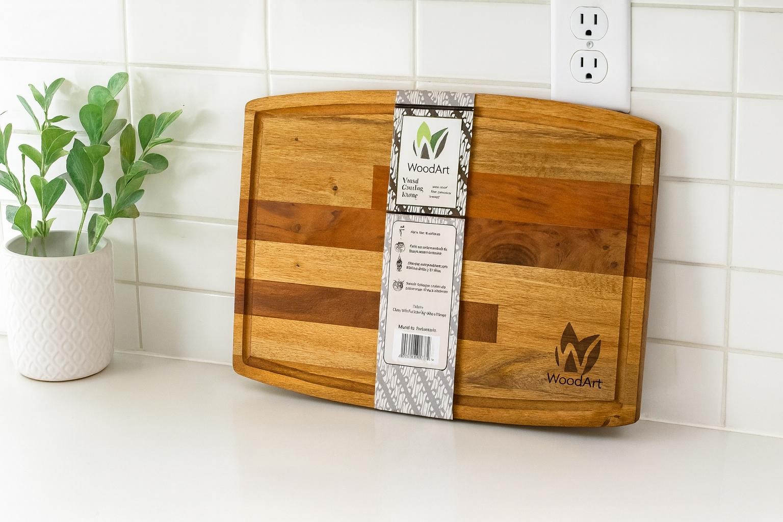 Hardwood Cutting Board: Reversible WoodArt Chopping Block, 16" x 12"