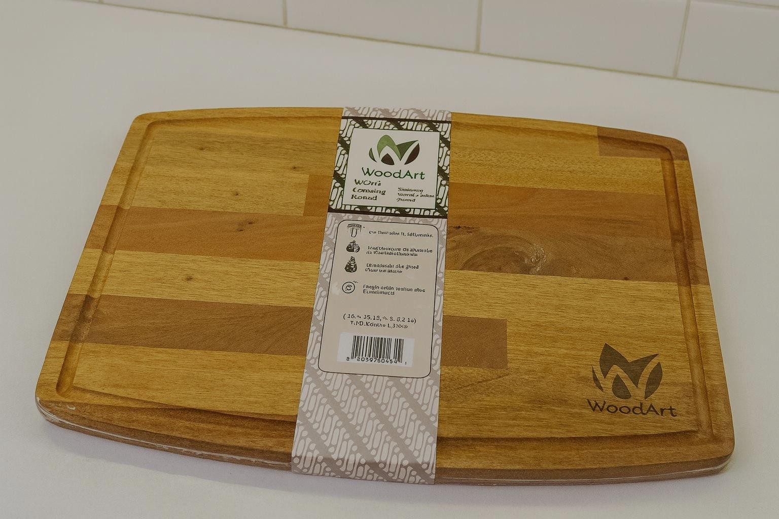 Hardwood Cutting Board: Reversible WoodArt Chopping Block, 16" x 12", view 2