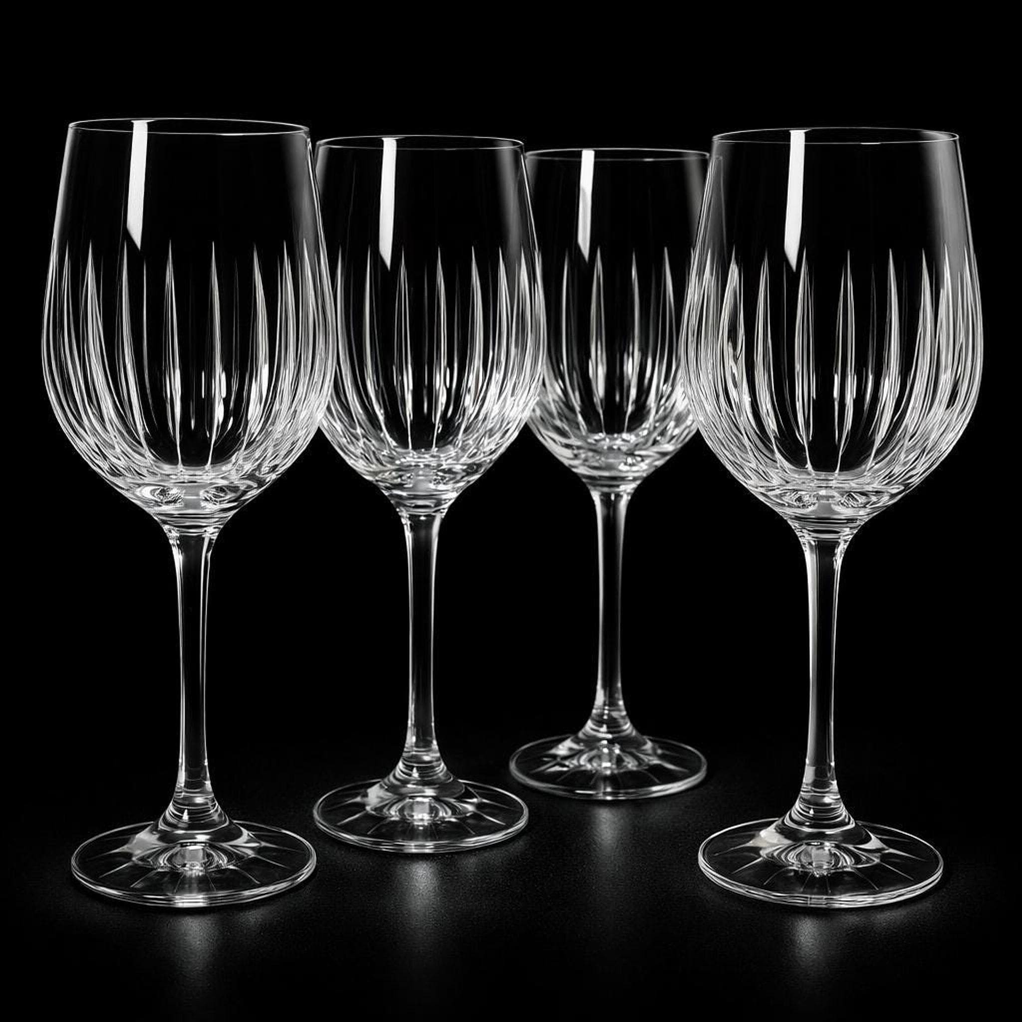 Schott Zwiesel Buckingham Crystal Wine Glasses Set of 4, Vintage German Cut Crystal Stemware, Elegant Wine Goblets, Wedding Gift