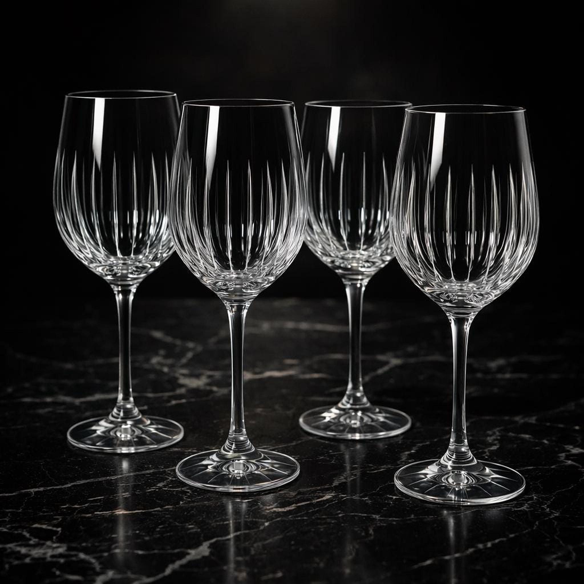 Schott Zwiesel Buckingham Crystal Wine Glasses Set of 4, Vintage German Cut Crystal Stemware, Elegant Wine Goblets, Wedding Gift, view 2
