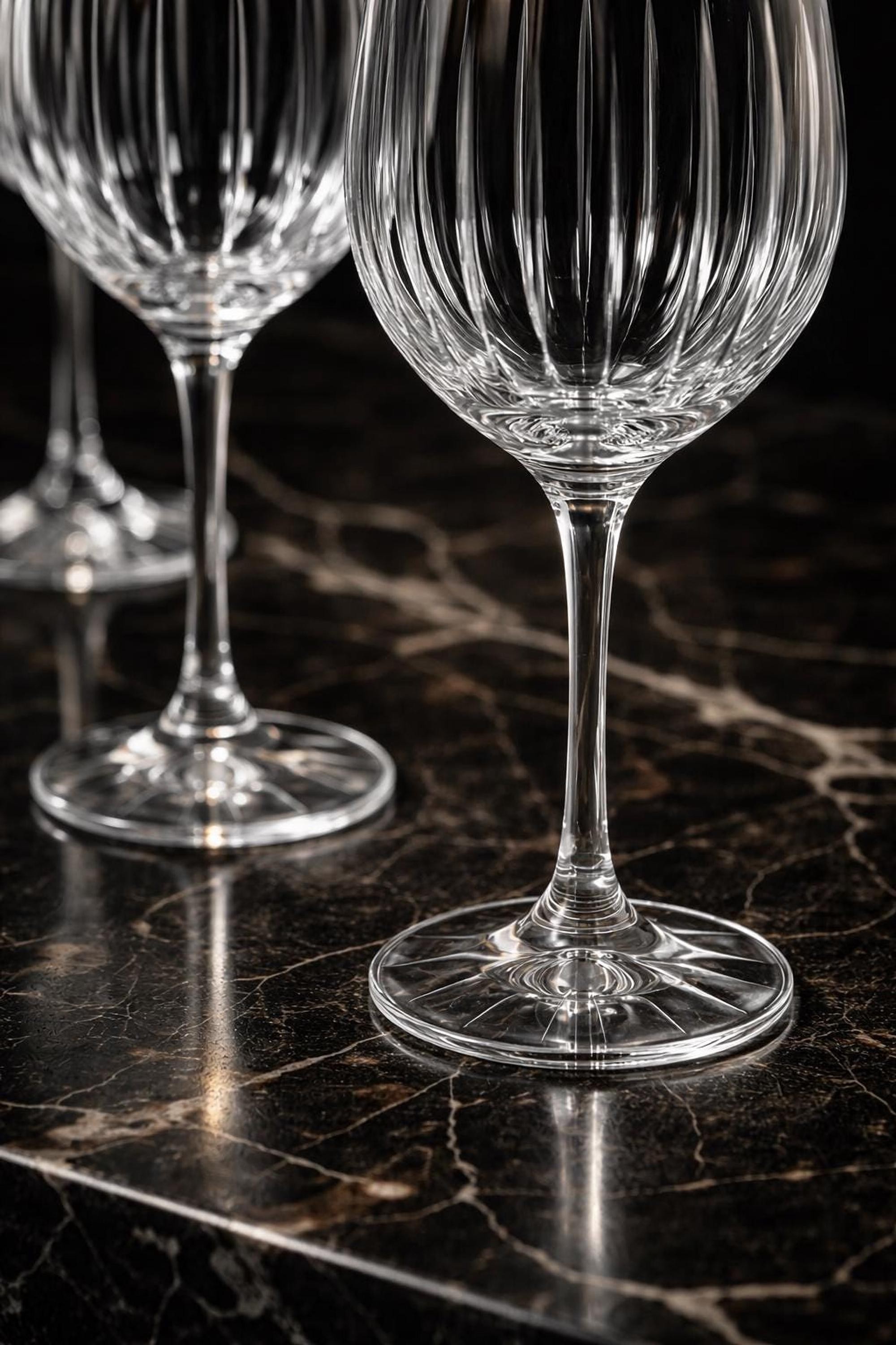 Schott Zwiesel Buckingham Crystal Wine Glasses Set of 4, Vintage German Cut Crystal Stemware, Elegant Wine Goblets, Wedding Gift, view 4