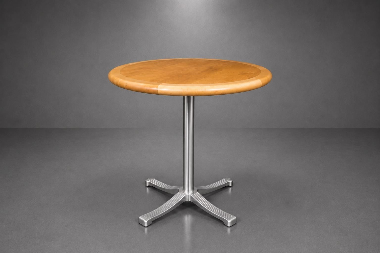Bar Height Set with Maple Table and MCM Patterned Chairs, view 6