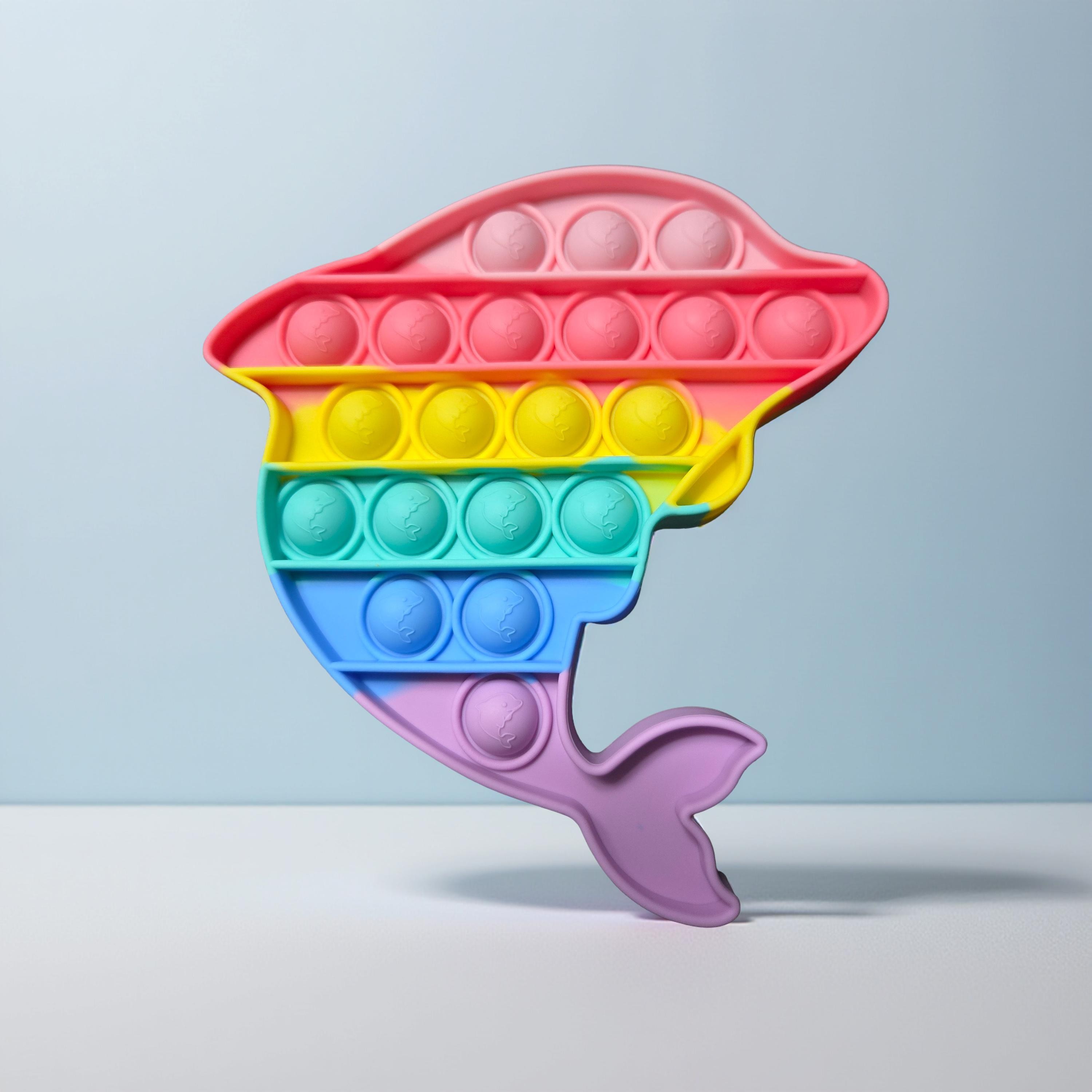 Rainbow Whale Toy – Silicone Sensory Fidget Popper for Kids, view 2