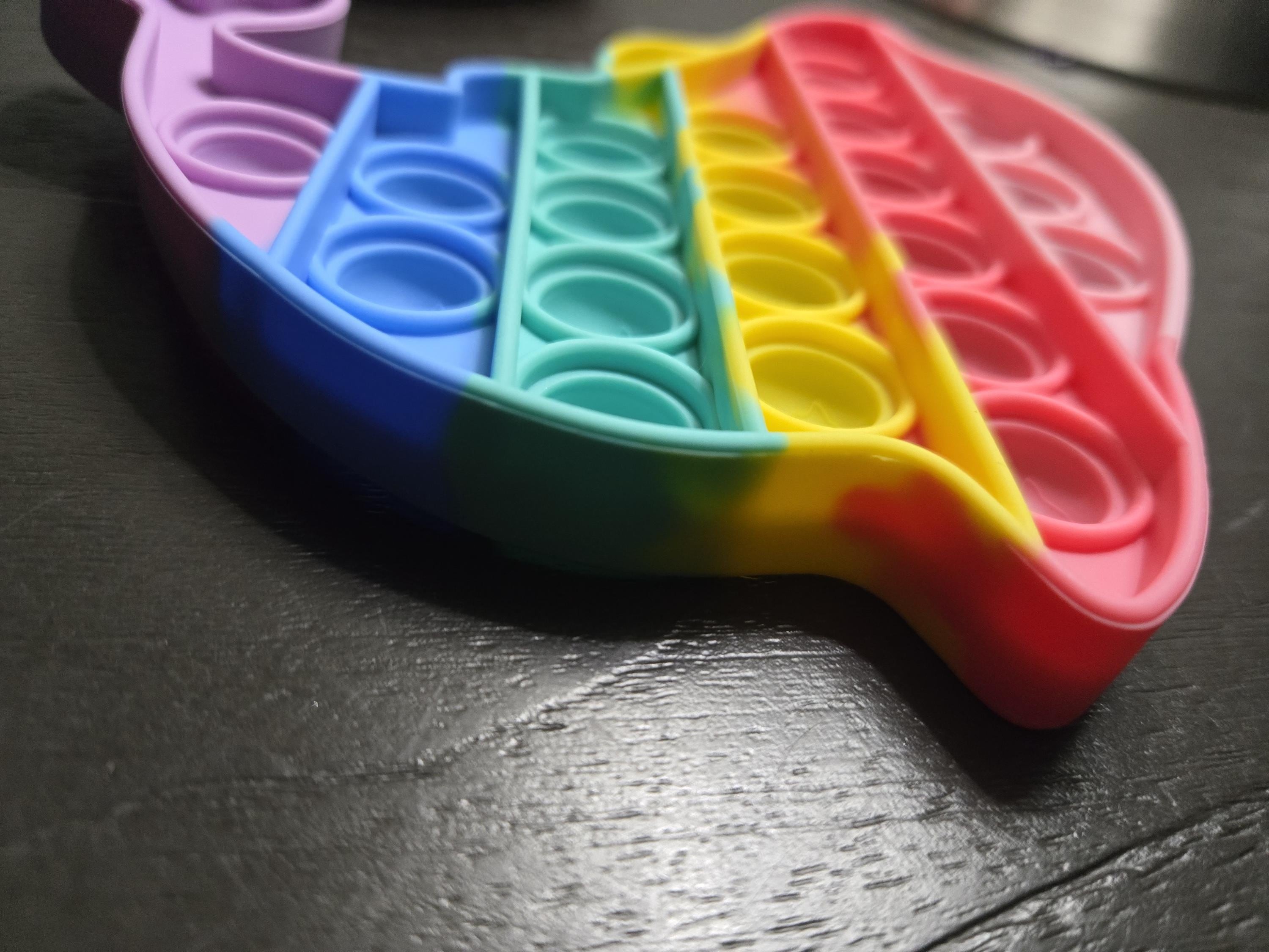 Rainbow Whale Toy – Silicone Sensory Fidget Popper for Kids, view 4
