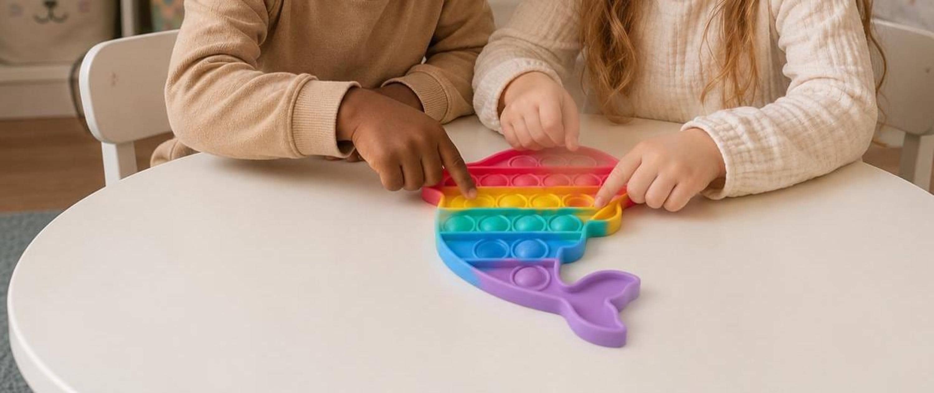 Rainbow Whale Toy – Silicone Sensory Fidget Popper for Kids, view 5