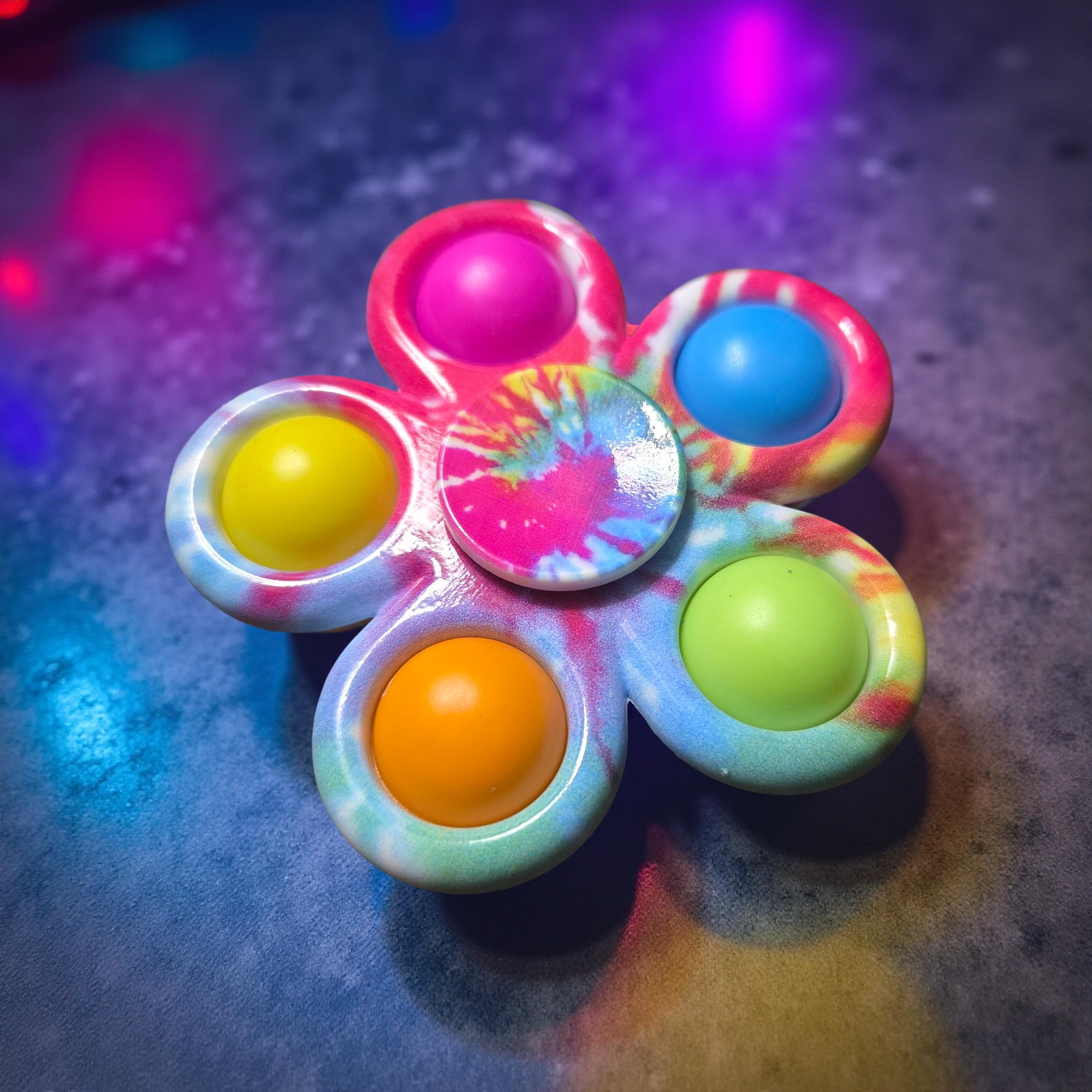 Tie Dye Flower Fidget Toy – Sensory Silicone Push Pop, view 5