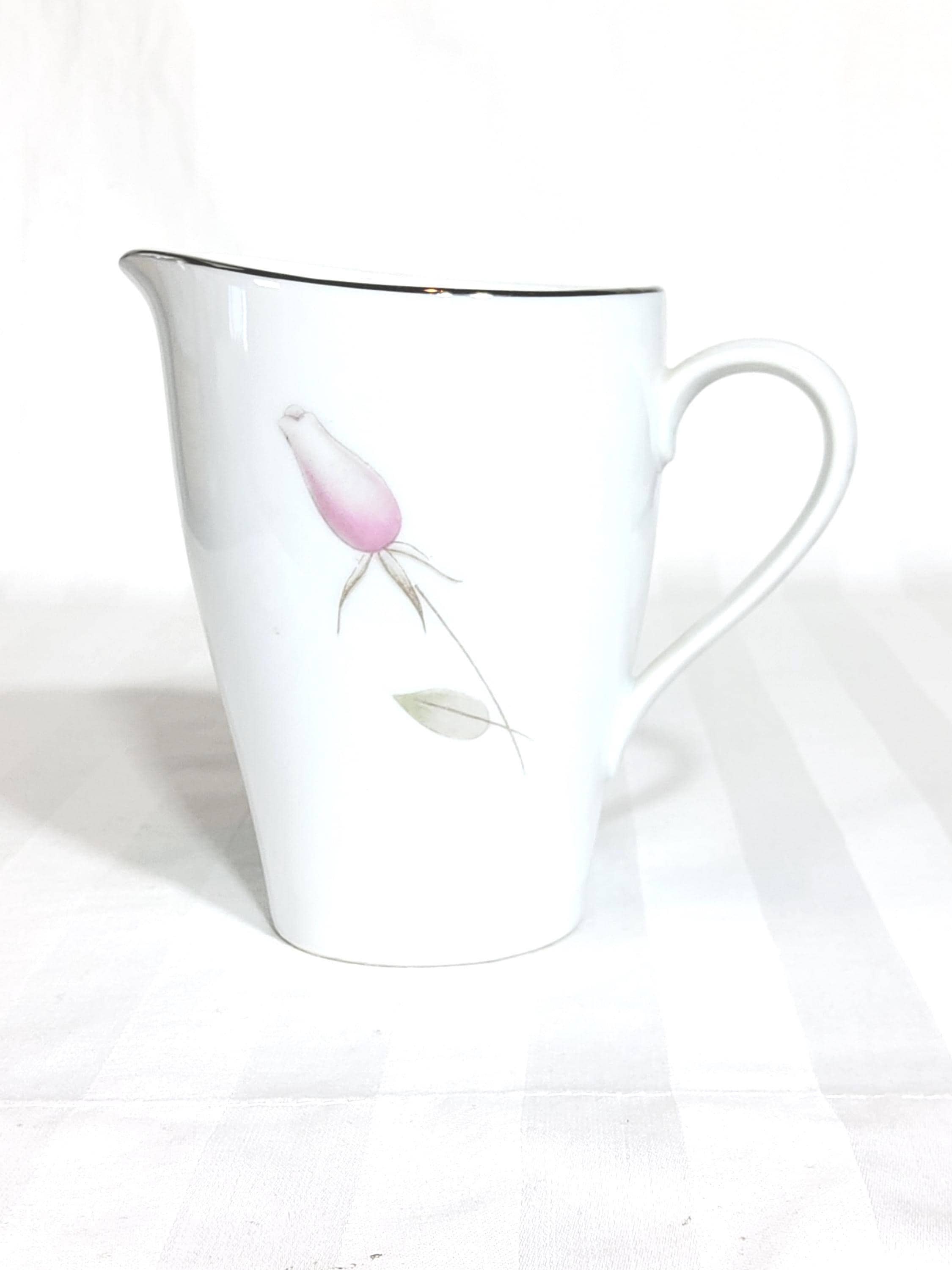 Floral Coffee Set, Mikasa Roxane Vintage Fine China with Sugar Bowl Lid, view 2