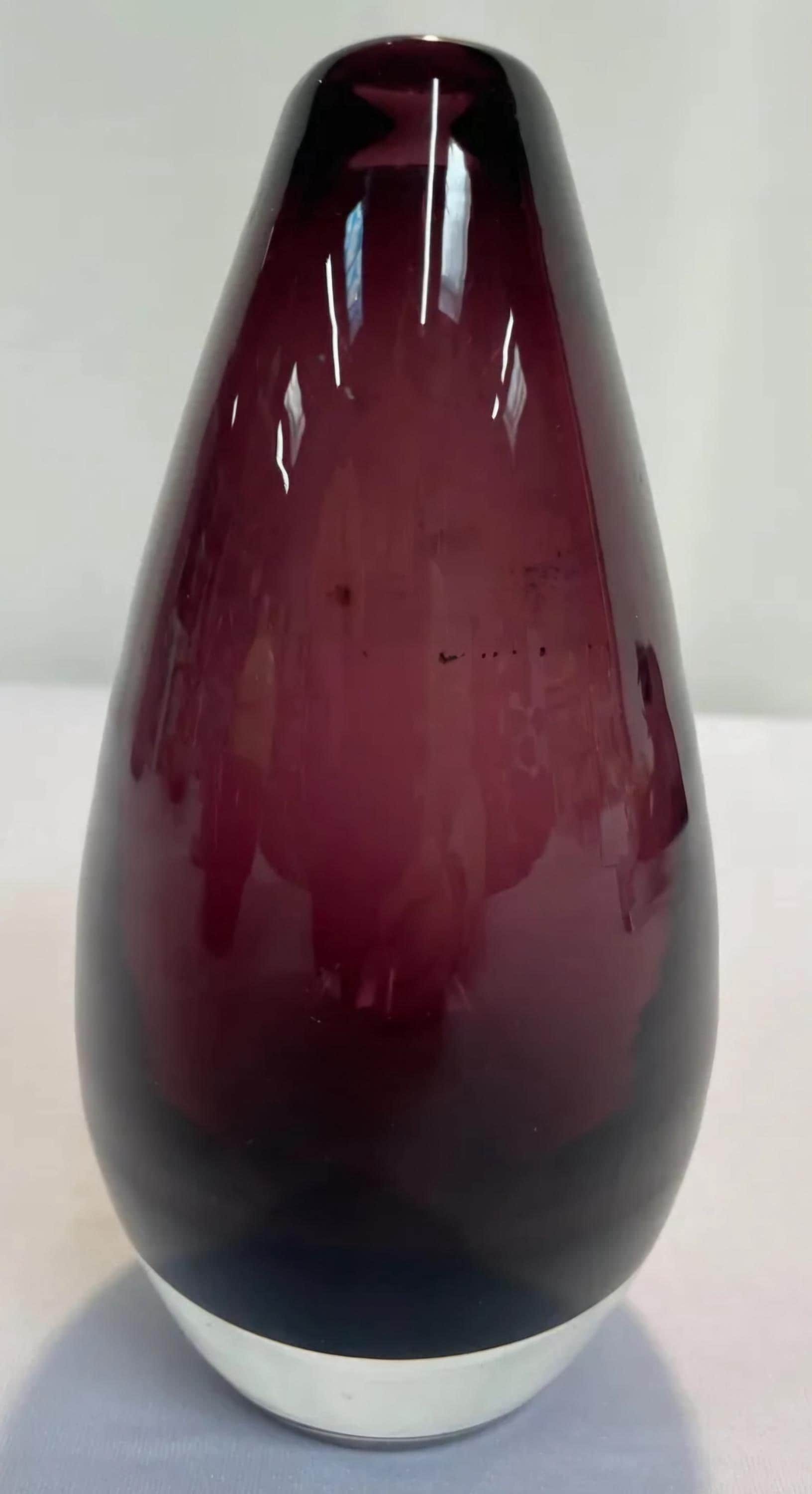 Mid Century Glass Set, Amethyst and Cranberry Decor Trio, view 8