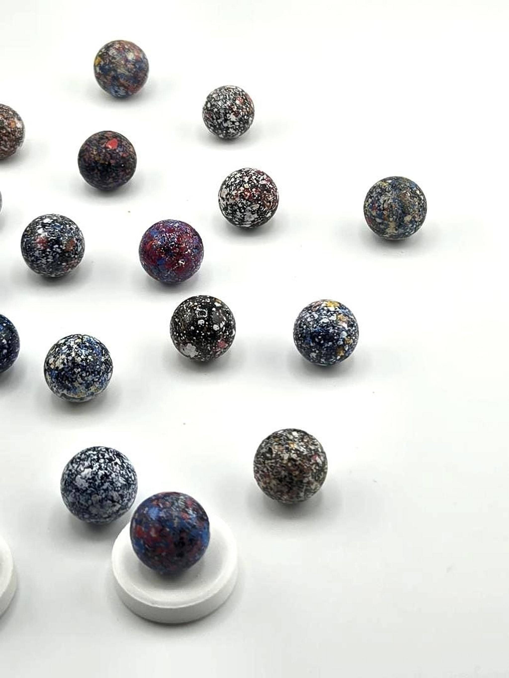 Vintage Galaxy Marbles Set of 23, Cosmic Speckled Glass Orbs, view 3