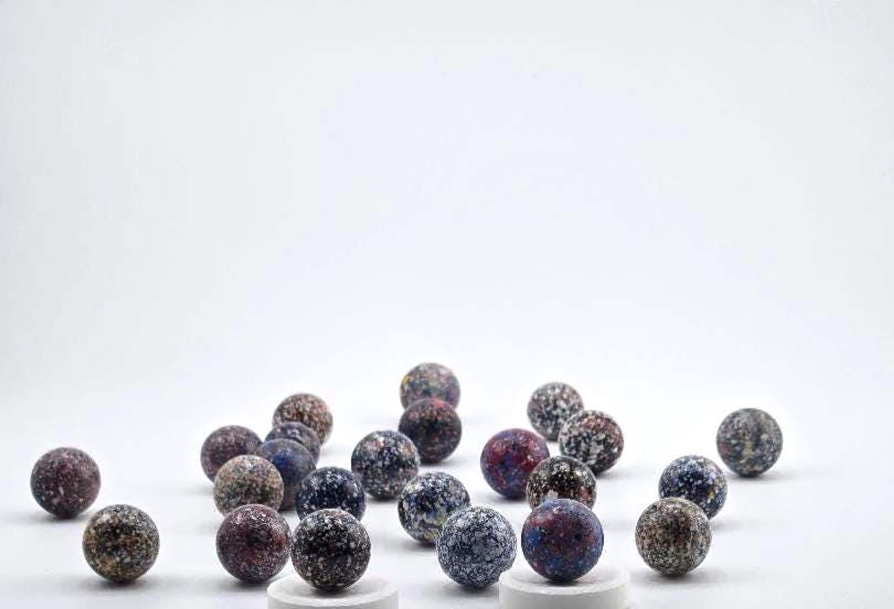 Vintage Galaxy Marbles Set of 23, Cosmic Speckled Glass Orbs, view 4
