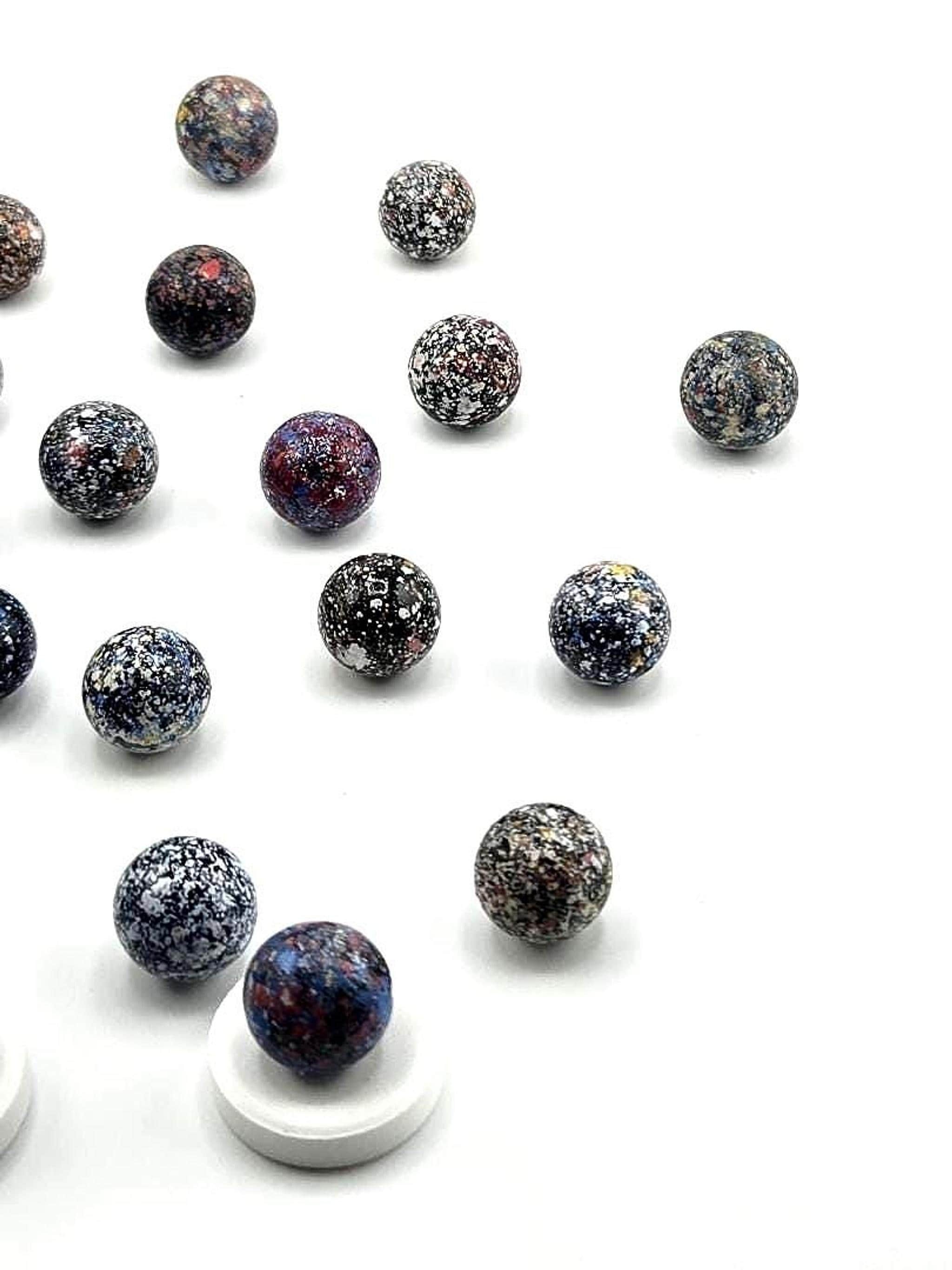 Vintage Galaxy Marbles Set of 23, Cosmic Speckled Glass Orbs, view 5