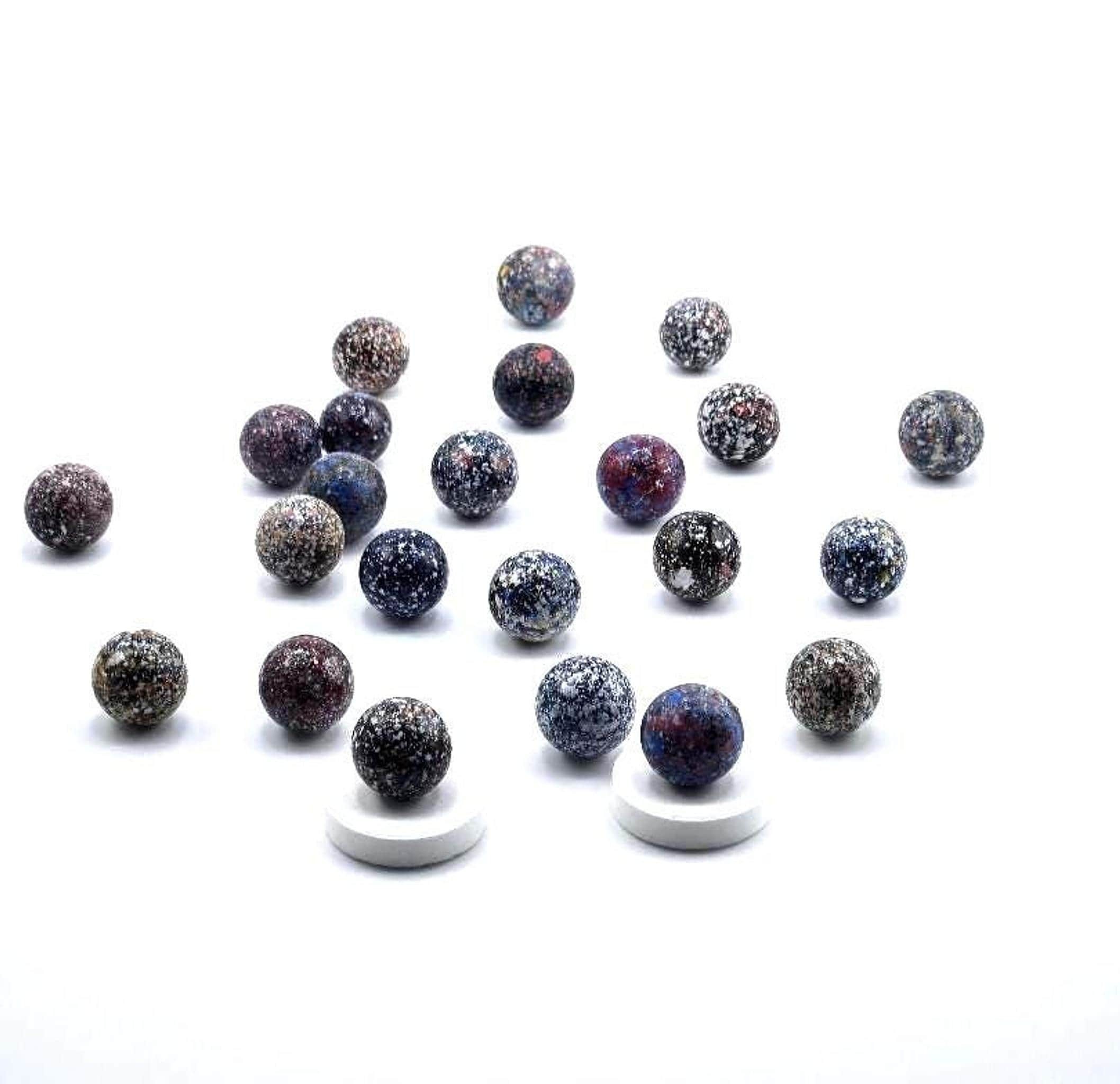 Vintage Galaxy Marbles Set of 23, Cosmic Speckled Glass Orbs, view 6