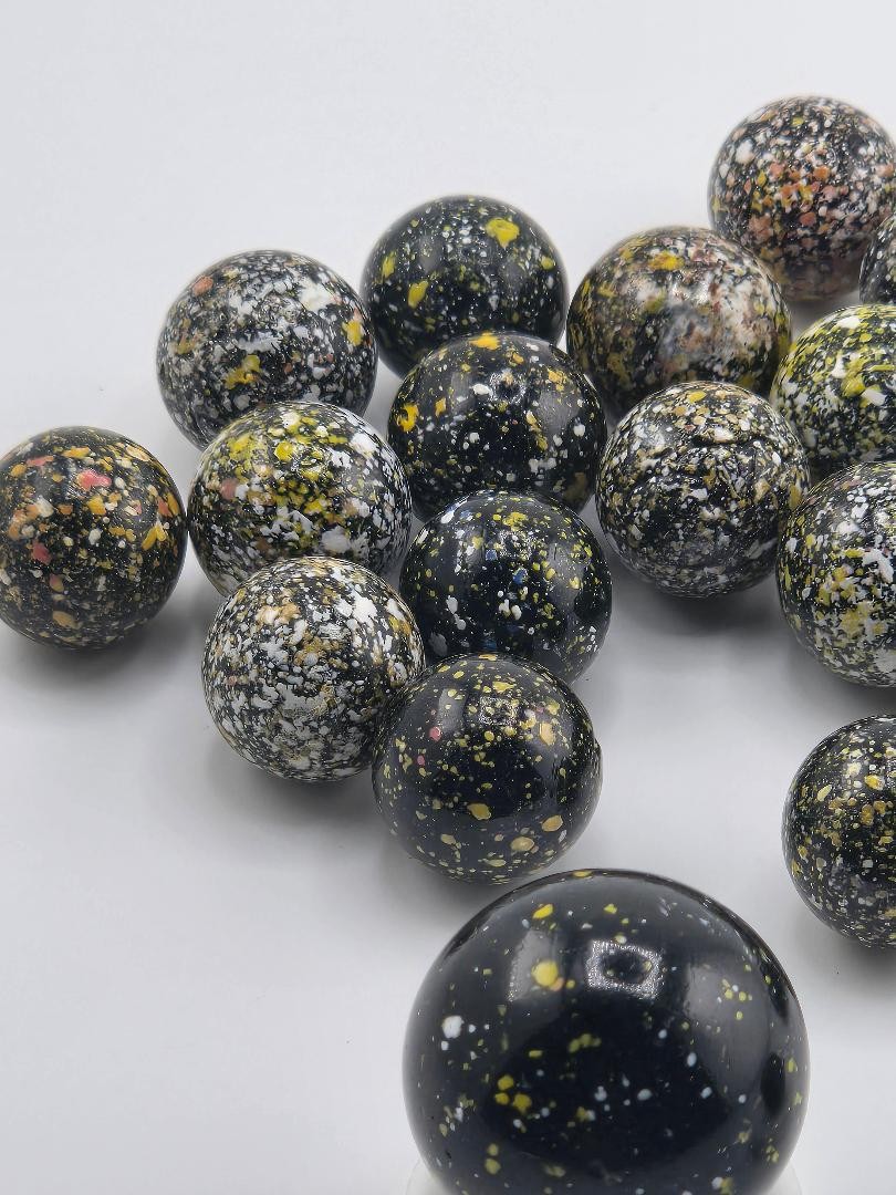 Galaxy Glass Marbles Set | Vintage Style Cosmic Speckled 27 Piece, view 2