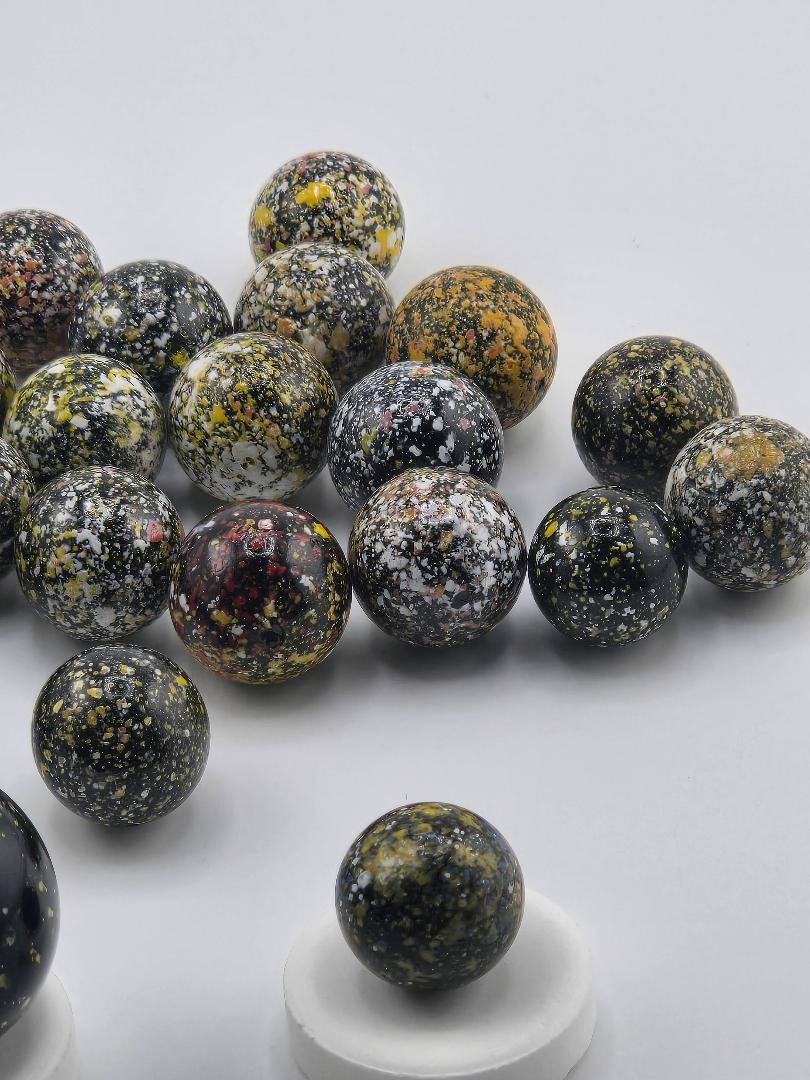 Galaxy Glass Marbles Set | Vintage Style Cosmic Speckled 27 Piece, view 3
