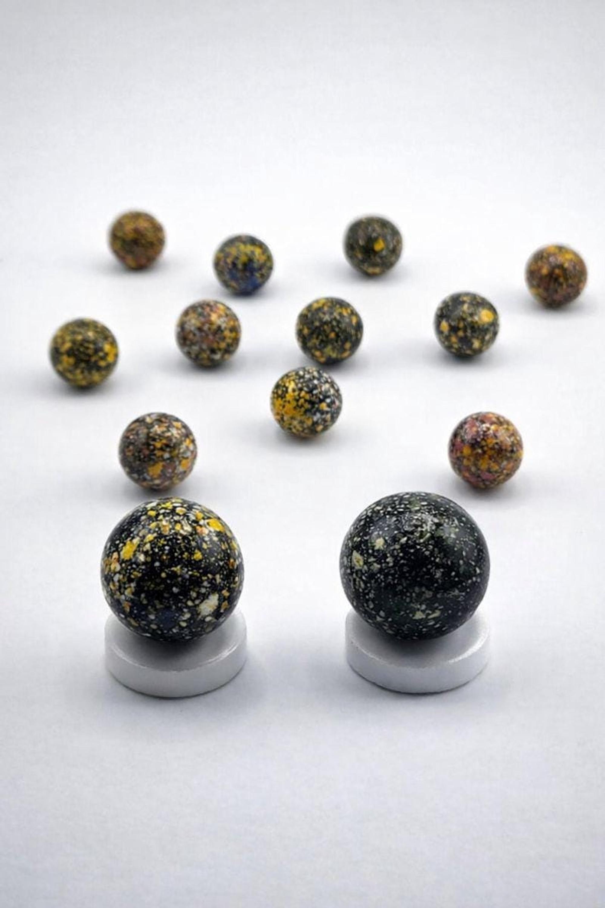 Galaxy Marbles Set, Cosmic Glass with Speckled Design