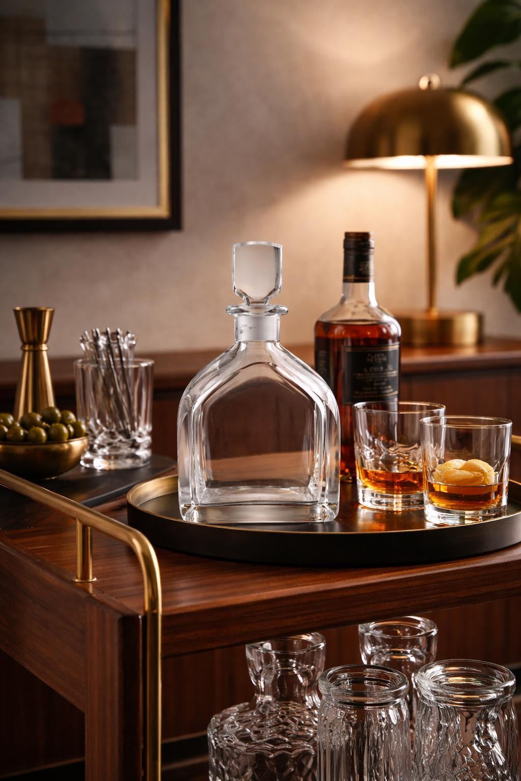 Orrefors Crystal Decanter 2495-111 – Swedish Mid-Century Modern Barware, view 4