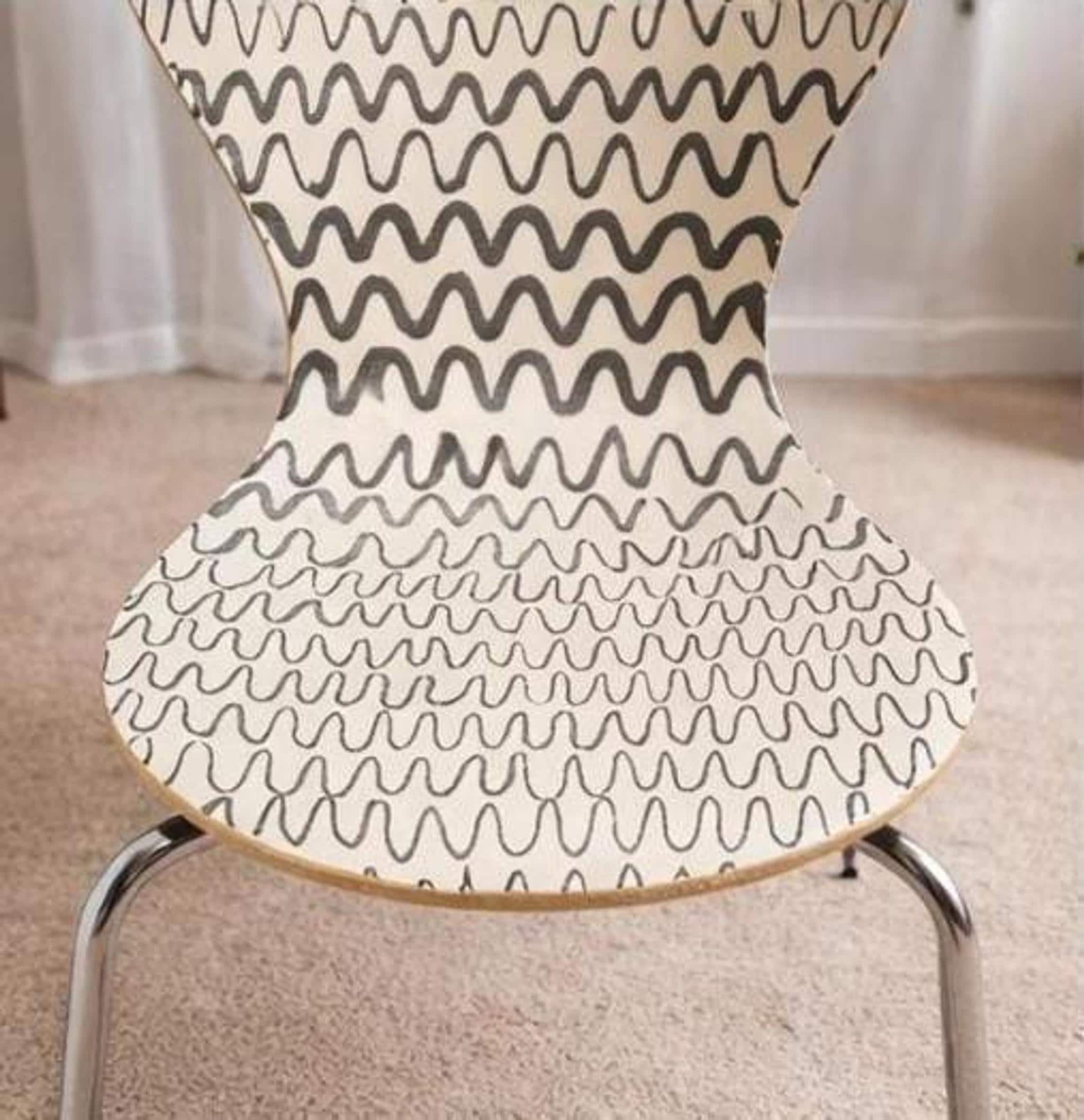 Mid Century Chair Pair, Vintage West Elm Design with Textured Seats, view 4